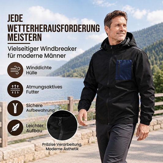 ⏰ Countdown läuft – 50% nur noch 3 Tage! Herren Outdoor Windjacke mit abnehmbarer Kapuze