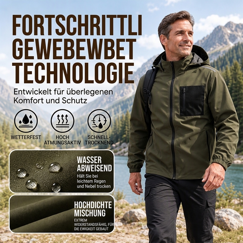 ⏰ Countdown läuft – 50% nur noch 3 Tage! Herren Outdoor Windjacke mit abnehmbarer Kapuze