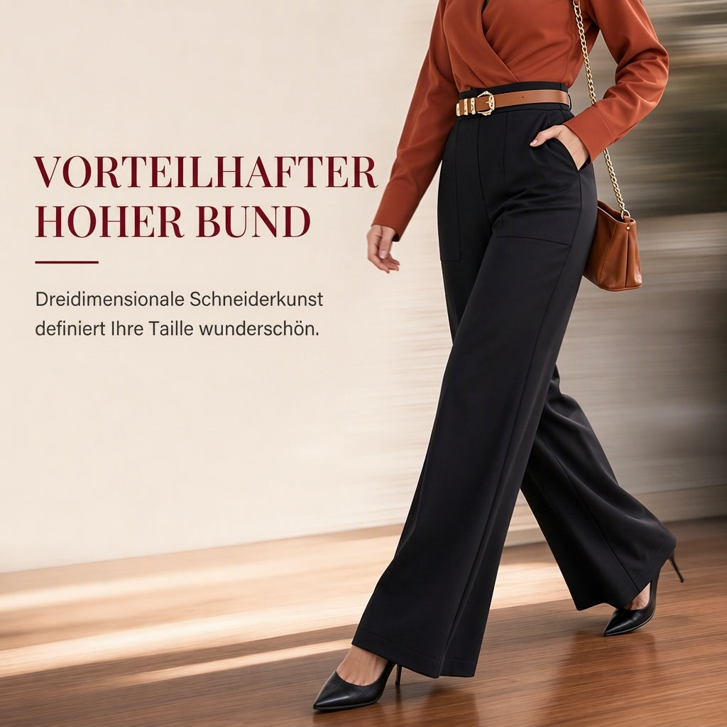 ✨Neu Eingetroffen! Damen Freizeit Hosenanzug Weites Bein Hosen Herbst Winter Lange Hosen