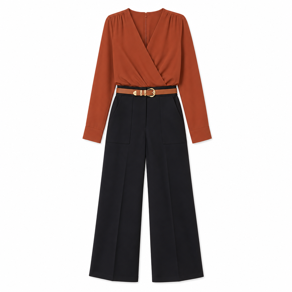 ✨Neu Eingetroffen! Damen Freizeit Hosenanzug Weites Bein Hosen Herbst Winter Lange Hosen
