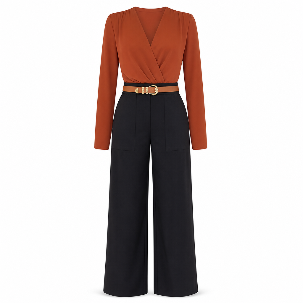✨Neu Eingetroffen! Damen Freizeit Hosenanzug Weites Bein Hosen Herbst Winter Lange Hosen