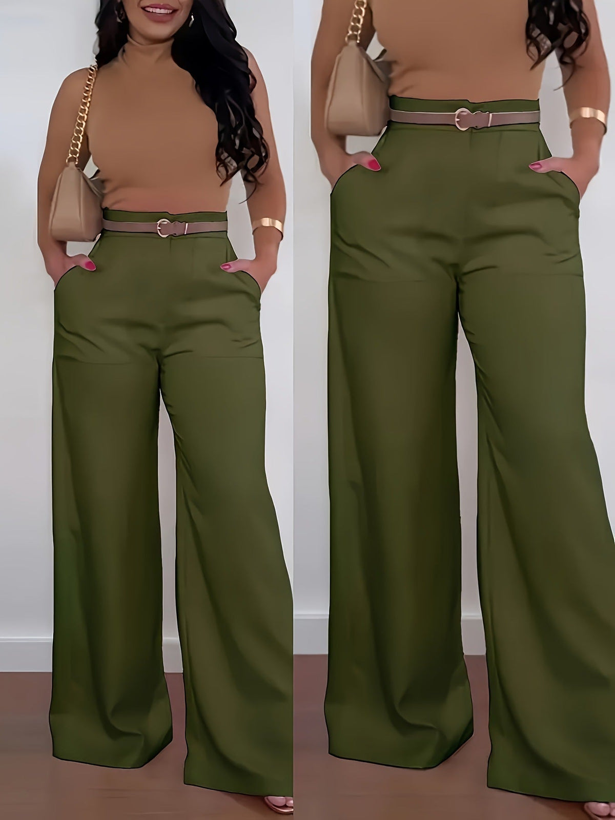 ✨Neu Eingetroffen! Damen Freizeit Hosenanzug Weites Bein Hosen Herbst Winter Lange Hosen