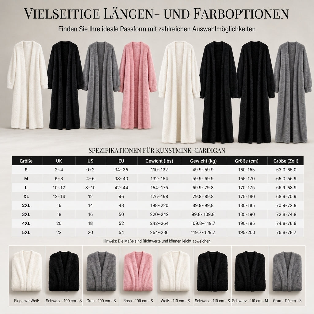 ✨Neu Eingetroffen! Damen Langcardigan aus Kunstpelz-Fleece, flauschiger oversized Strickmantel für Herbst und Winter