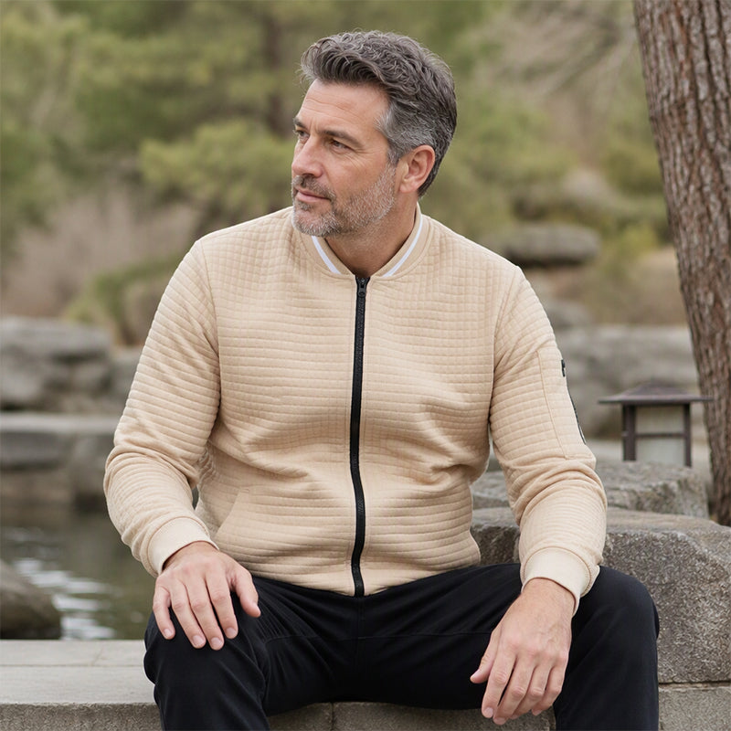 ⏰ Countdown läuft – 50% nur noch 3 Tage!  Herren Freizeit Waffelstrick Steppjacke