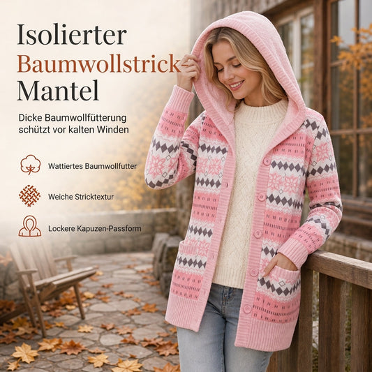 ✨Neu Eingetroffen! Damen mittel-langer Hoodie mit Kapuze, Baumwollfutter