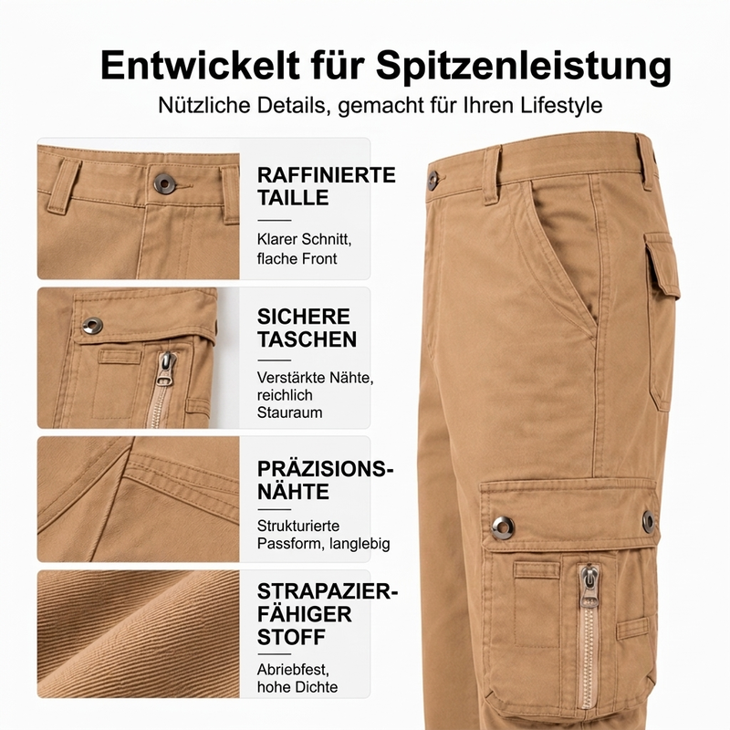 🚀Neu eingetroffen! 50% Rabatt!🚀 Herren Outdoor Utility Cargohose