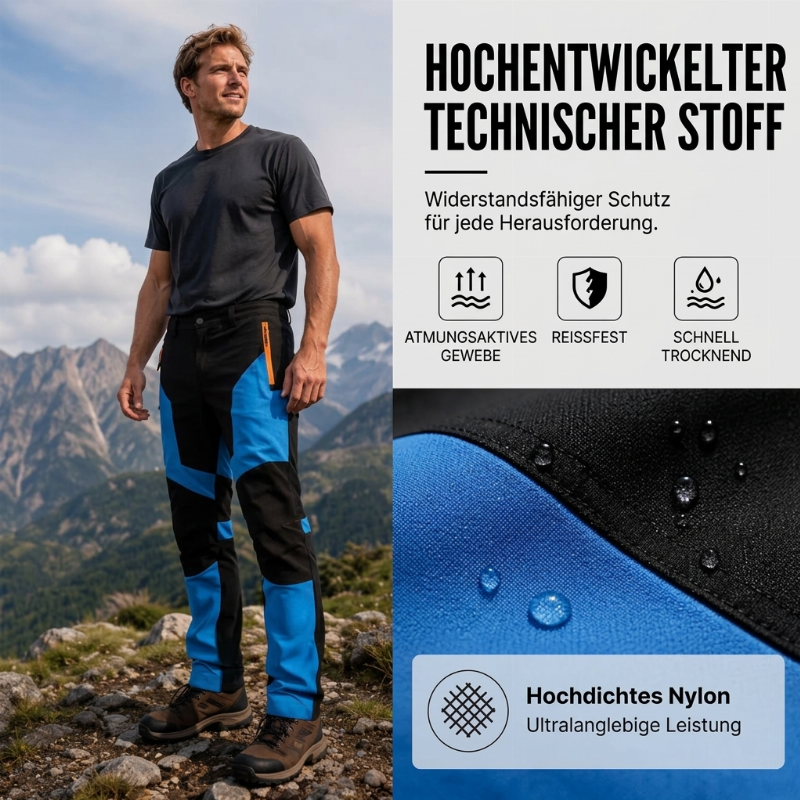 🌟Bestseller reduziert! Nur diese Woche!🌟 Wasserdichte und winddichte Herren-Wanderhose im Patchwork-Design