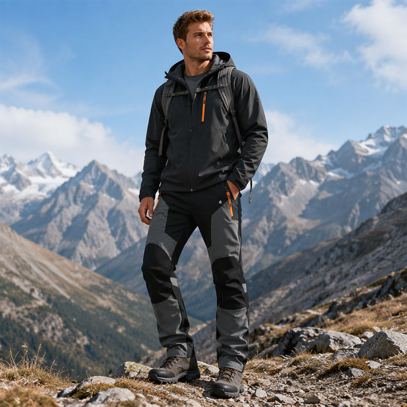 🌟Bestseller reduziert! Nur diese Woche!🌟 Wasserdichte und winddichte Herren-Wanderhose im Patchwork-Design