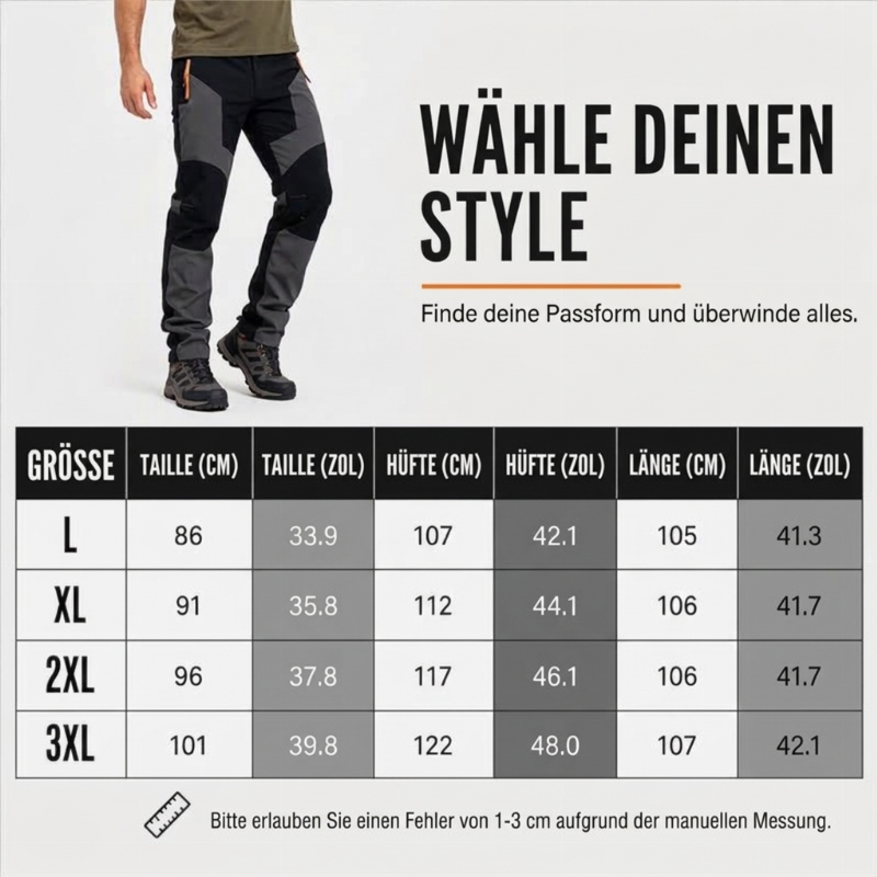 🌟Bestseller reduziert! Nur diese Woche!🌟 Wasserdichte und winddichte Herren-Wanderhose im Patchwork-Design