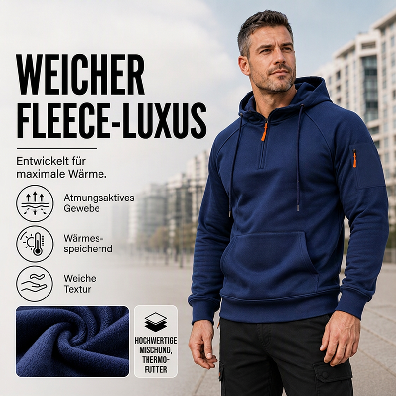 🖤 Black Friday Vorabzugang: 50 % Rabatt 🖤Herren-Casual-Kapuzenpullover mit Viertelreißverschluss