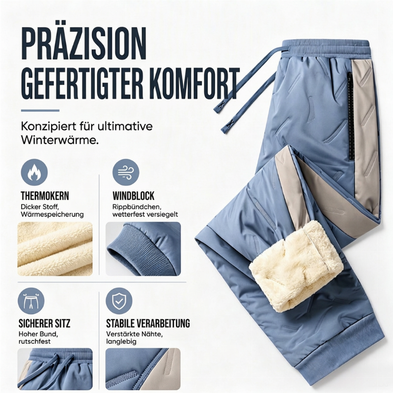 📦 Täglich 500+ Pakete versendet! Herren winddichte thermische Hose mit elastischen Bündchen