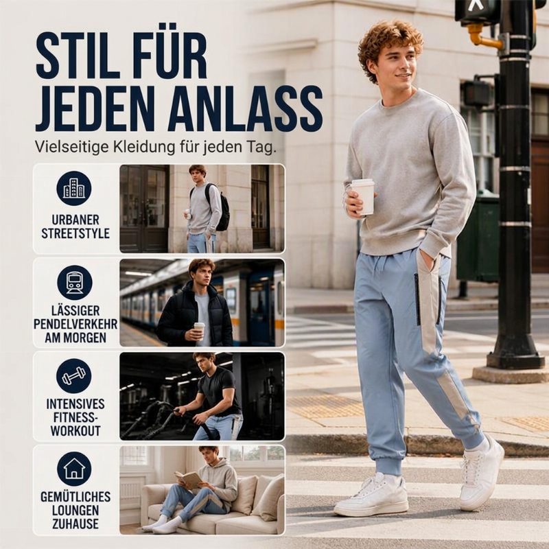 📦 Täglich 500+ Pakete versendet! Herren winddichte thermische Hose mit elastischen Bündchen