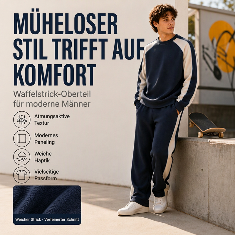 ✨Neu Eingetroffen! Herren Sweatshirt mit Farbblock-Design und lockerer Passform