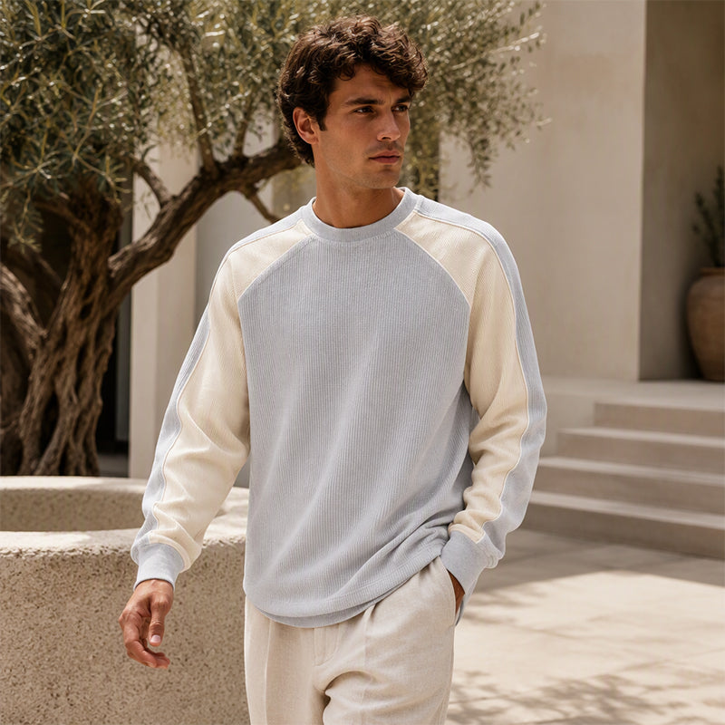 ✨Neu Eingetroffen! Herren Sweatshirt mit Farbblock-Design und lockerer Passform