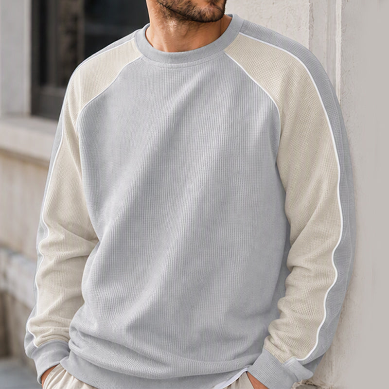 ✨Neu Eingetroffen! Herren Sweatshirt mit Farbblock-Design und lockerer Passform