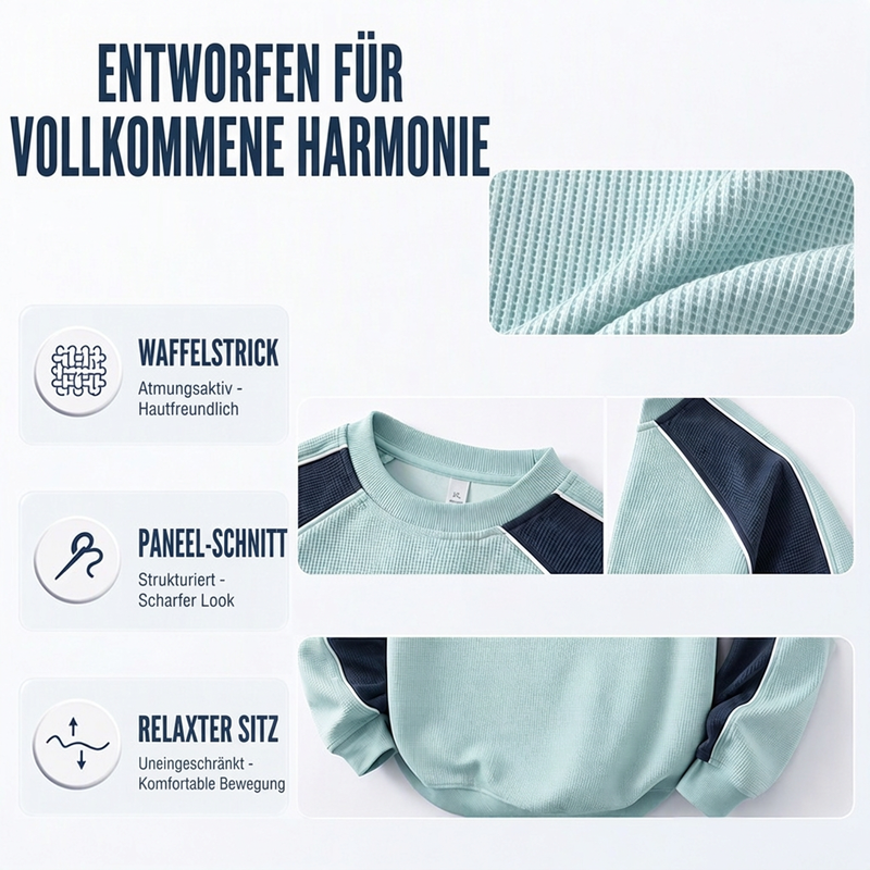 ✨Neu Eingetroffen! Herren Sweatshirt mit Farbblock-Design und lockerer Passform