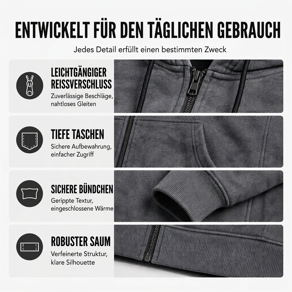 50 % Rabatt! | Herren Vintage Batik-Zip-Kapuzenpullover