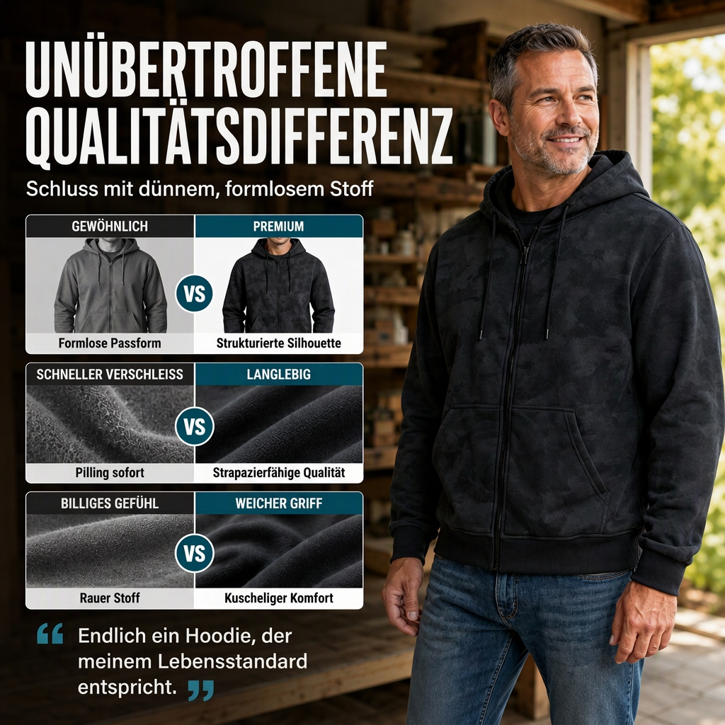 50 % Rabatt! | Herren Vintage Batik-Zip-Kapuzenpullover