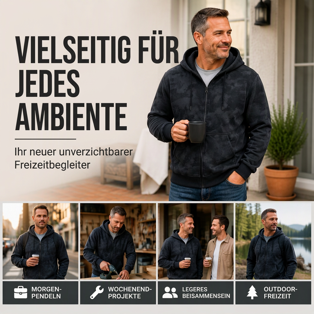 50 % Rabatt! | Herren Vintage Batik-Zip-Kapuzenpullover