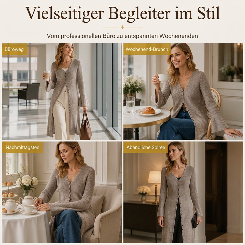 ✨Neu Eingetroffen!✨Offene Langstrickjacke für Damen