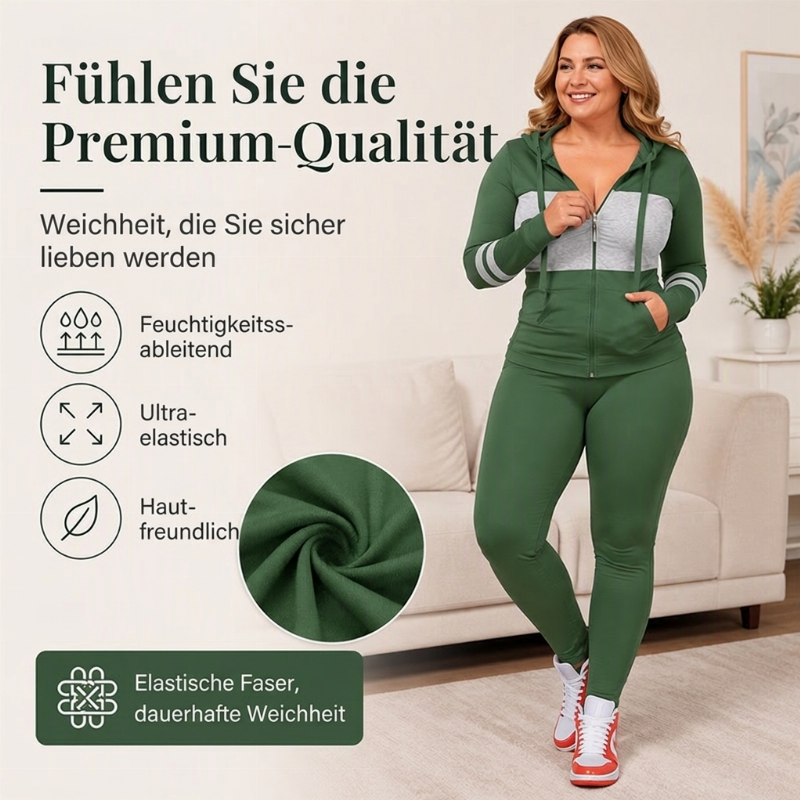 🔥 Nur heute 50 %!  2-teiliges Damen-Set mit Kapuzen-Sweatshirt und Hose