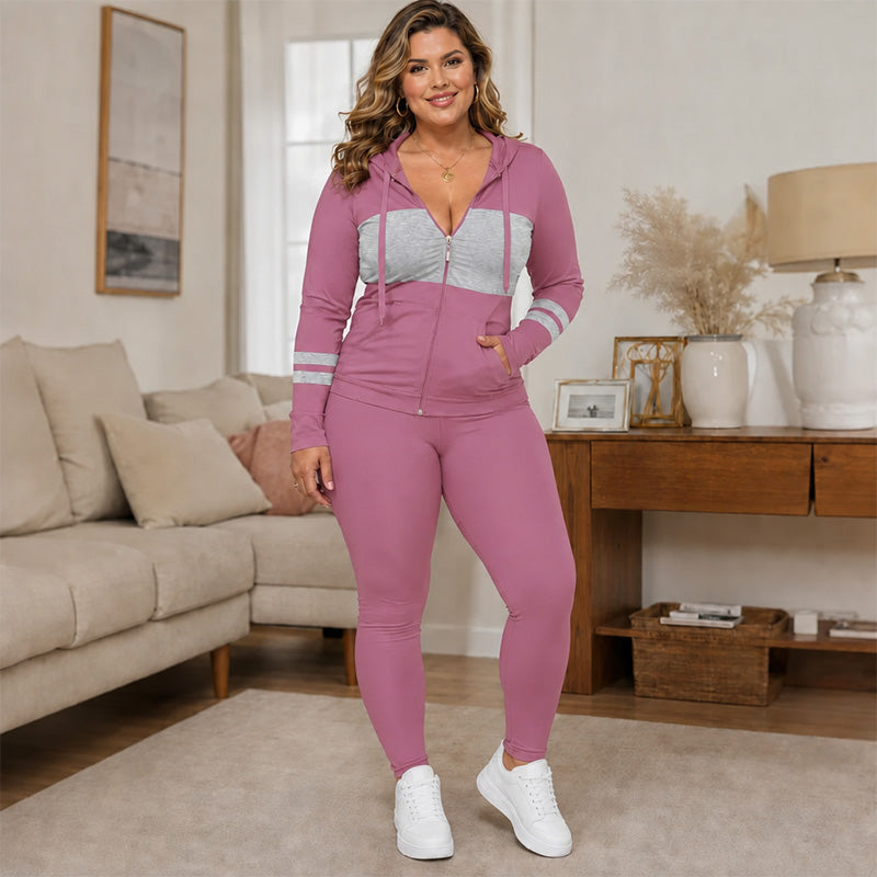 🔥 Nur heute 50 %!  2-teiliges Damen-Set mit Kapuzen-Sweatshirt und Hose