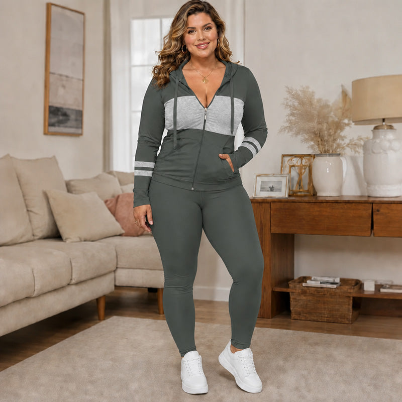 🔥 Nur heute 50 %!  2-teiliges Damen-Set mit Kapuzen-Sweatshirt und Hose