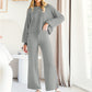 💖LAST DAY PROMOTION - 50%OFF 💖 Women’s Casual Solid Top & Wide-Leg Pants 2 Piece Sets