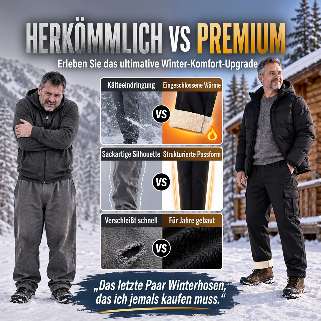 📦 Täglich 500+ Pakete versendet! Herren warme Cargohosen mit Plüschfutter
