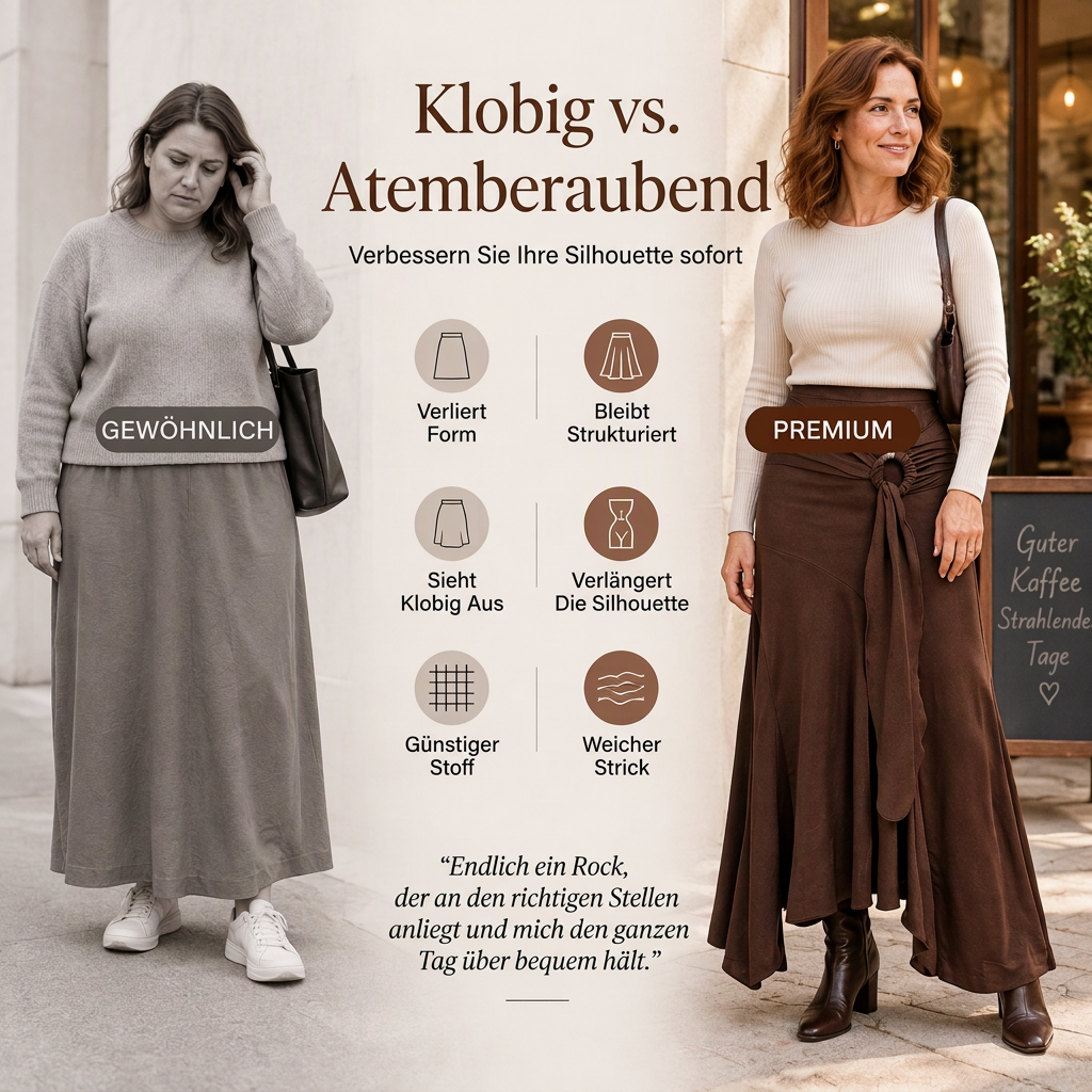 🎁Neu eingetroffen: 50% Rabatt! Damen Midirock mit O-Ring-Bindung, unregelmäßigem Fischschwanz-Design