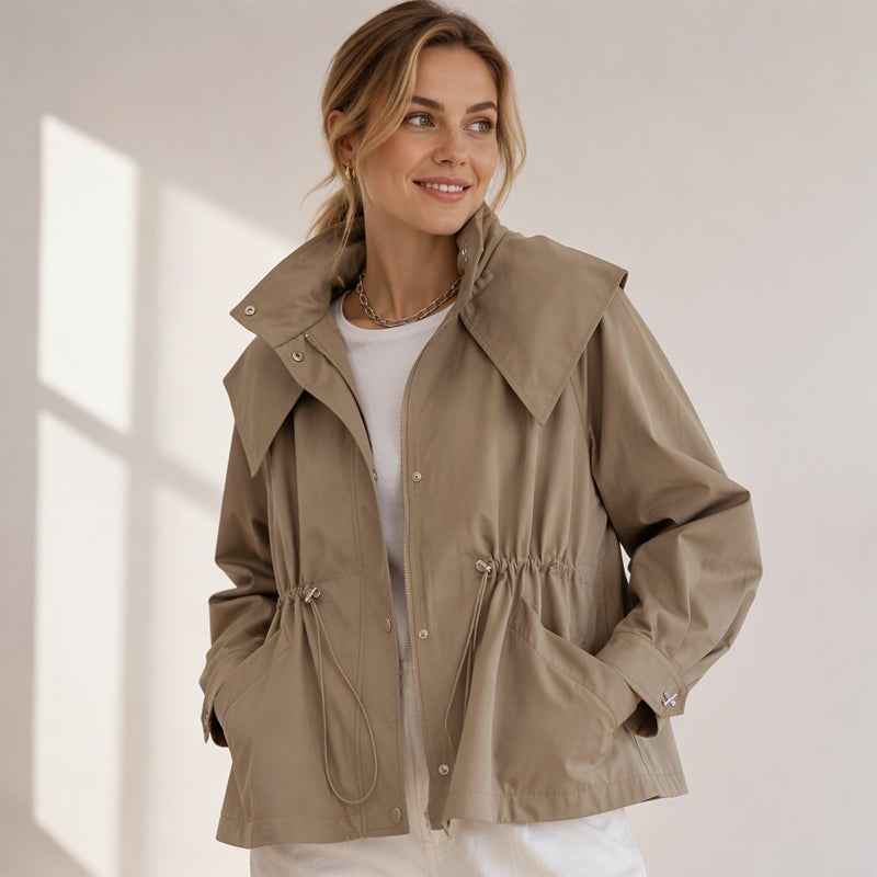 ✨Neu Eingetroffen! Damen schicke Kapuzenjacke mit Kordelzug