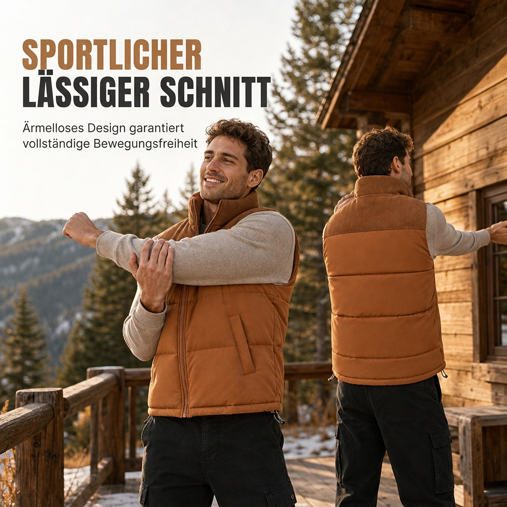 🔥 Nur heute 50 %! Unisex, verdickte Winter-Steppweste, locker sitzend, gesteppte Weste für Damen und Herren