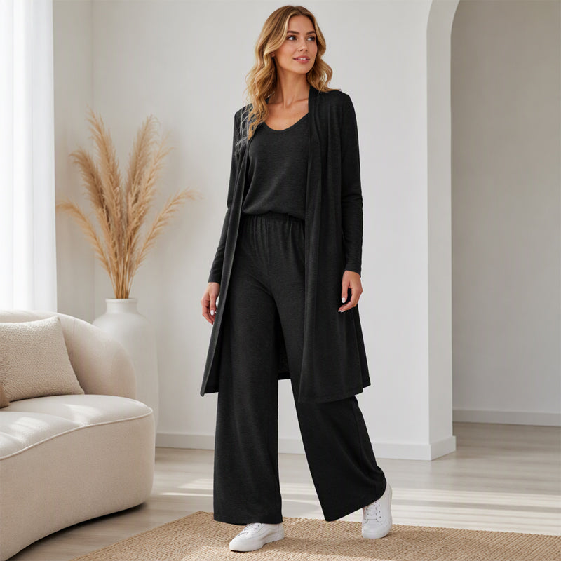 ✨ Neu eingetroffen – Nur heute 50 %! Elegantes 3-teiliges Langarm-Set für Damen