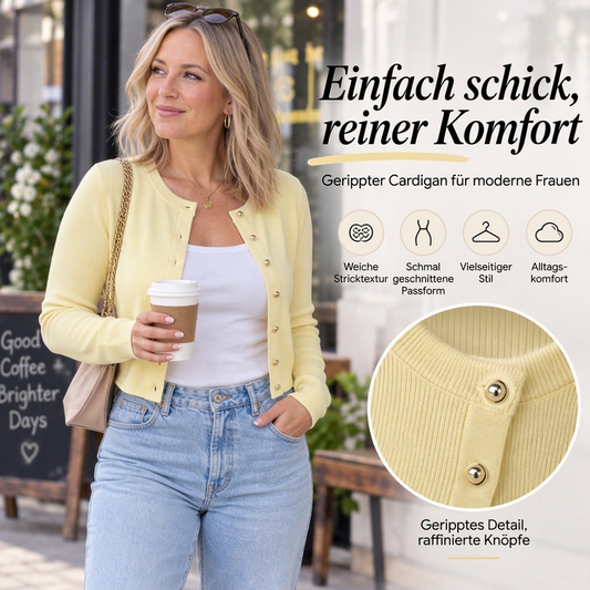 ✨ Neu eingetroffen – Nur heute 50 %! Damen Strickjacke mit Knopfleiste und langärmlig