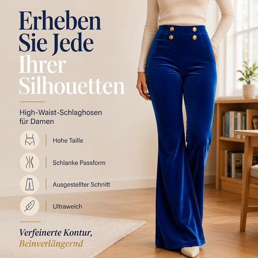 🎁Neu eingetroffen: 50% Rabatt! Damen High-Waist Samt Schlaghose