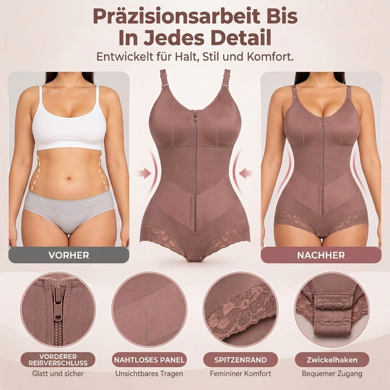 🖤 Black Friday Vorabzugang: 50 % Rabatt 🖤Damen Plus Size Shapewear Bauchkontrollender Bodysuit