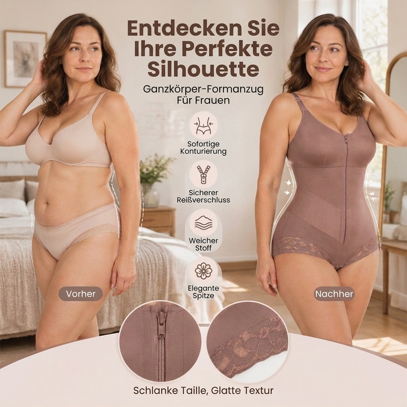 🖤 Black Friday Vorabzugang: 50 % Rabatt 🖤Damen Plus Size Shapewear Bauchkontrollender Bodysuit