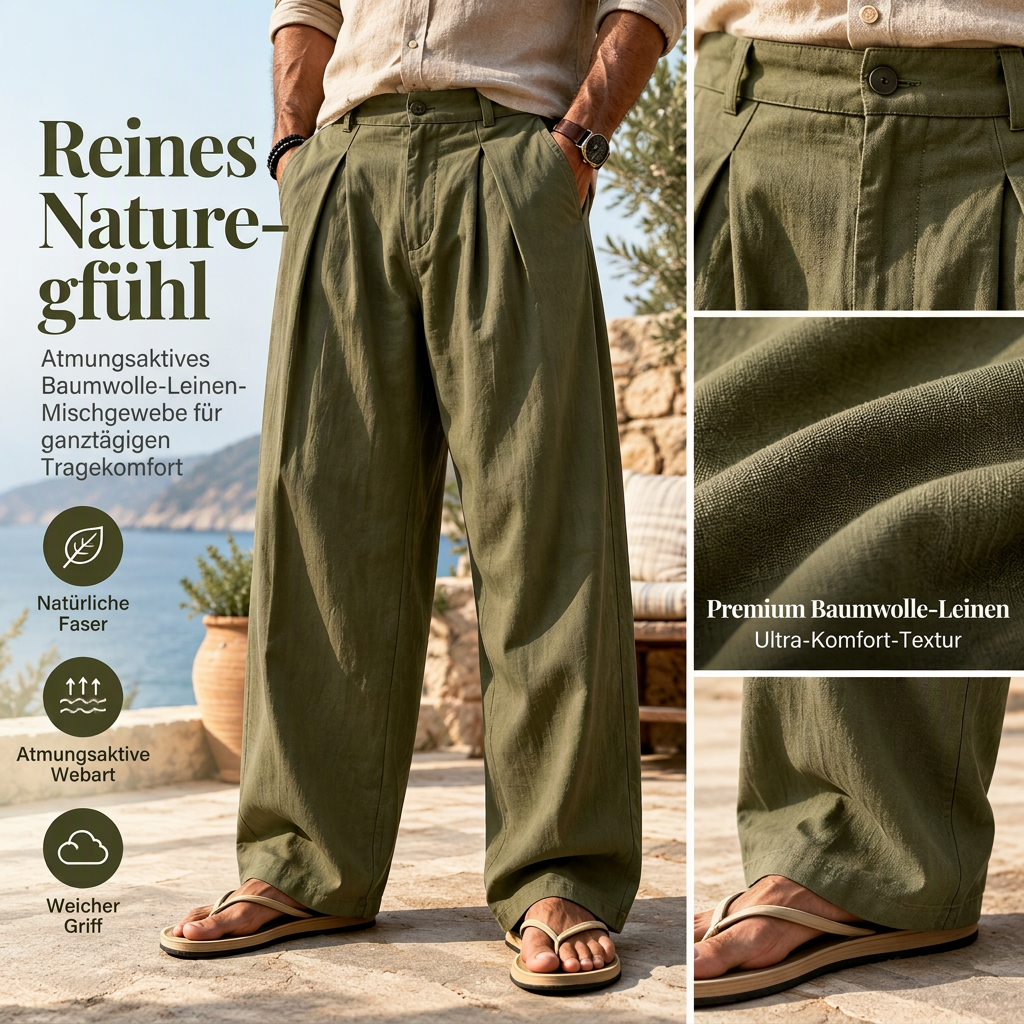 🎁Neu eingetroffen: 50% Rabatt! Freizeit-Atmungsaktive Weite Beinhose für Herren
