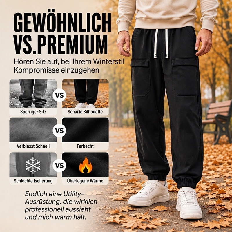 ✨Neu Eingetroffen! Wasserdichte Cargo-Hosen für Herren mit Plüschfutter