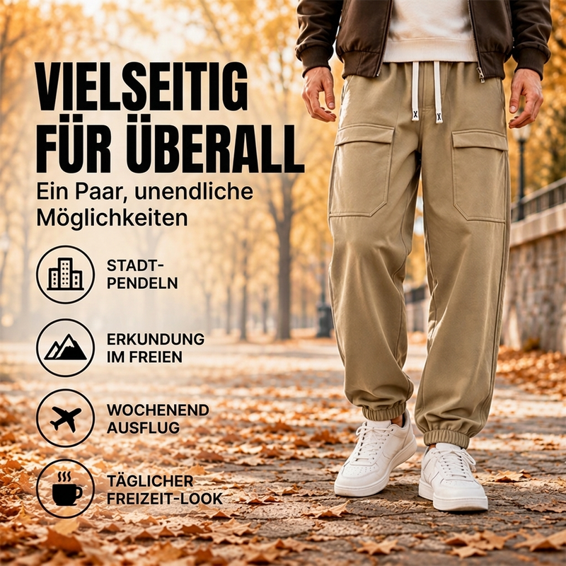 ✨Neu Eingetroffen! Wasserdichte Cargo-Hosen für Herren mit Plüschfutter