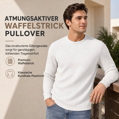 🔥 Nur heute 50 %! Freizeit-Sweatshirt für Herren, schmal geschnitten, Rundhalsausschnitt, langärmelig