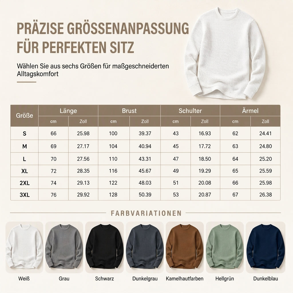 🔥 Nur heute 50 %! Freizeit-Sweatshirt für Herren, schmal geschnitten, Rundhalsausschnitt, langärmelig