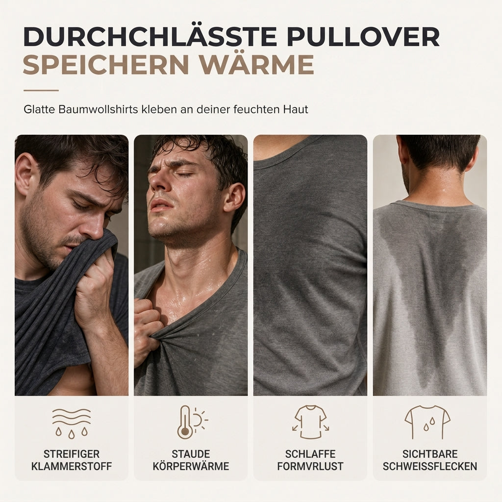 🔥 Nur heute 50 %! Freizeit-Sweatshirt für Herren, schmal geschnitten, Rundhalsausschnitt, langärmelig