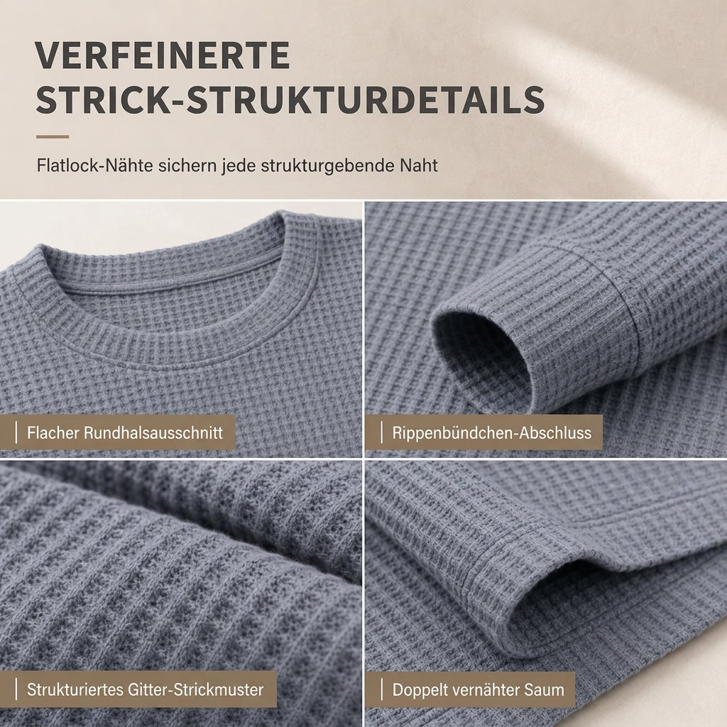 🔥 Nur heute 50 %! Freizeit-Sweatshirt für Herren, schmal geschnitten, Rundhalsausschnitt, langärmelig