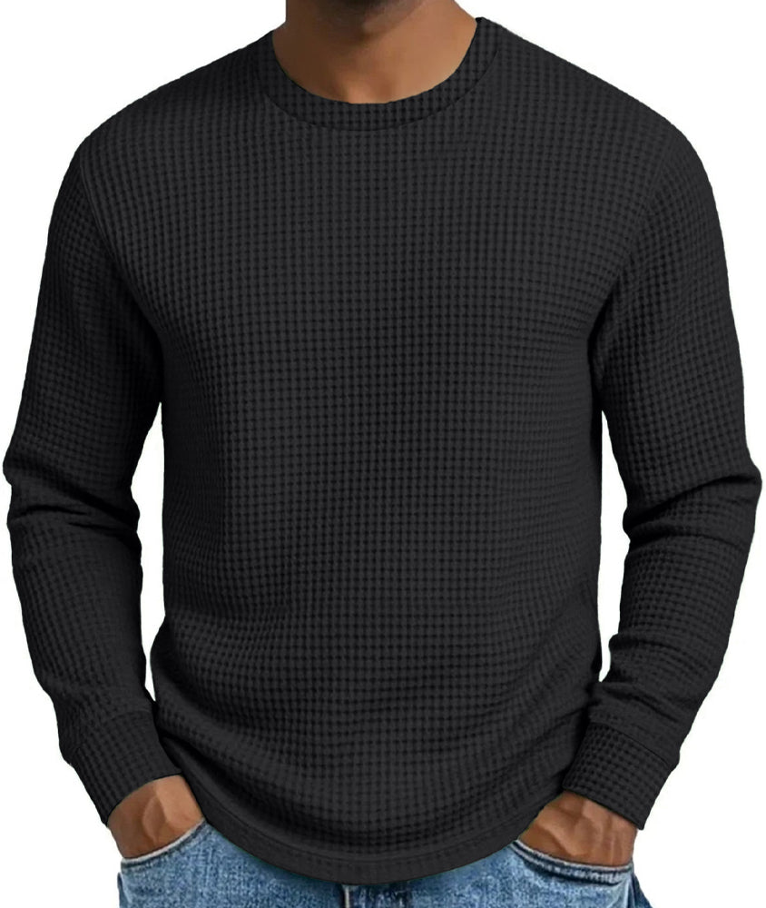 🔥 Nur heute 50 %! Freizeit-Sweatshirt für Herren, schmal geschnitten, Rundhalsausschnitt, langärmelig
