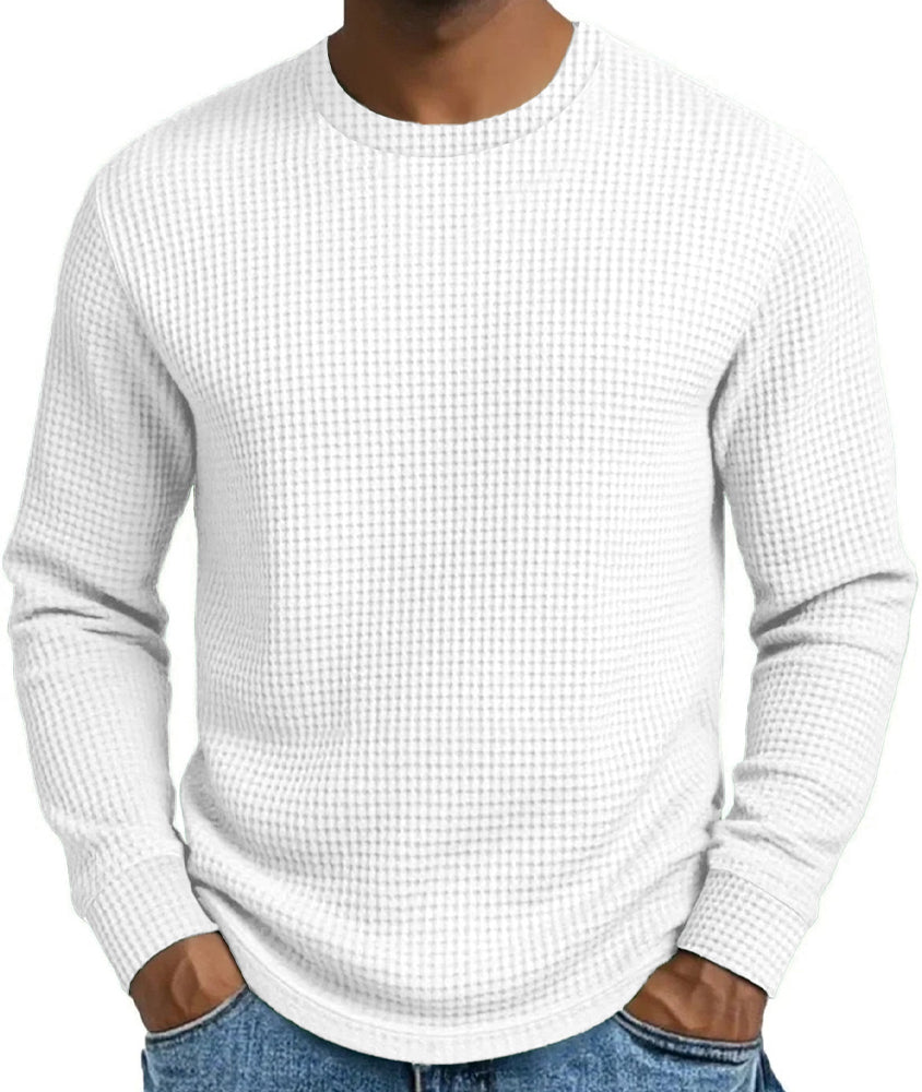 🔥 Nur heute 50 %! Freizeit-Sweatshirt für Herren, schmal geschnitten, Rundhalsausschnitt, langärmelig