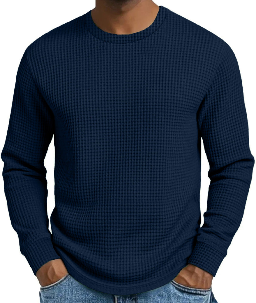 🔥 Nur heute 50 %! Freizeit-Sweatshirt für Herren, schmal geschnitten, Rundhalsausschnitt, langärmelig