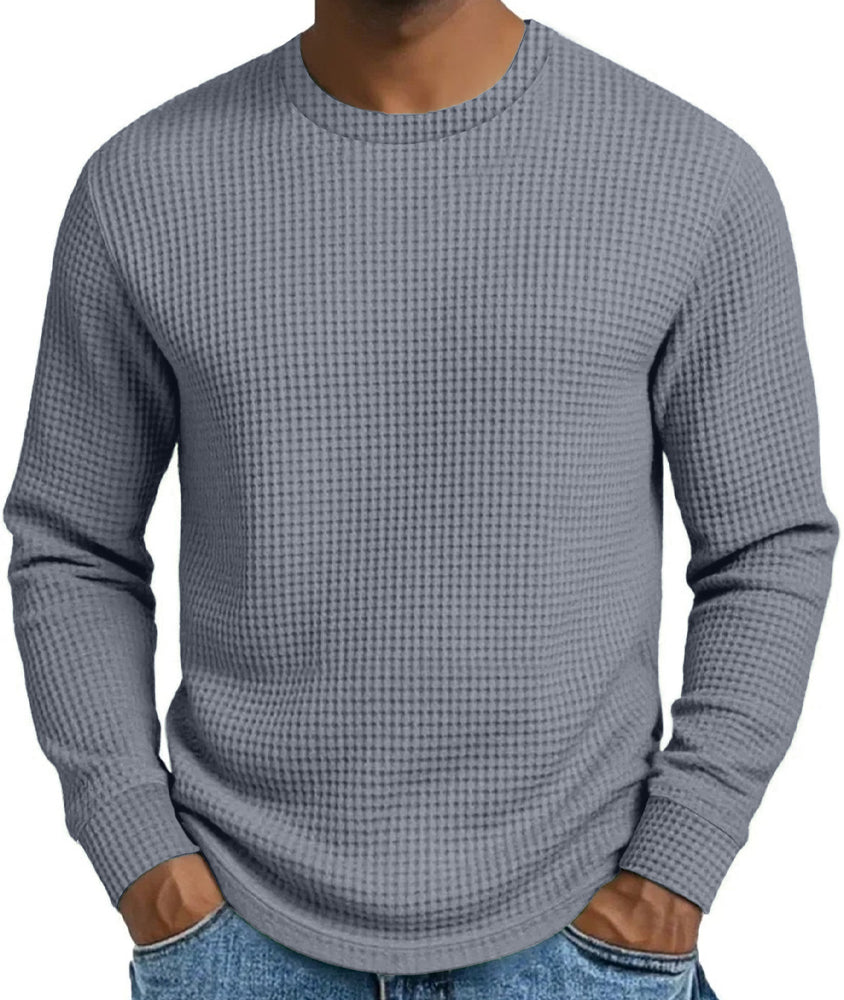 🔥 Nur heute 50 %! Freizeit-Sweatshirt für Herren, schmal geschnitten, Rundhalsausschnitt, langärmelig