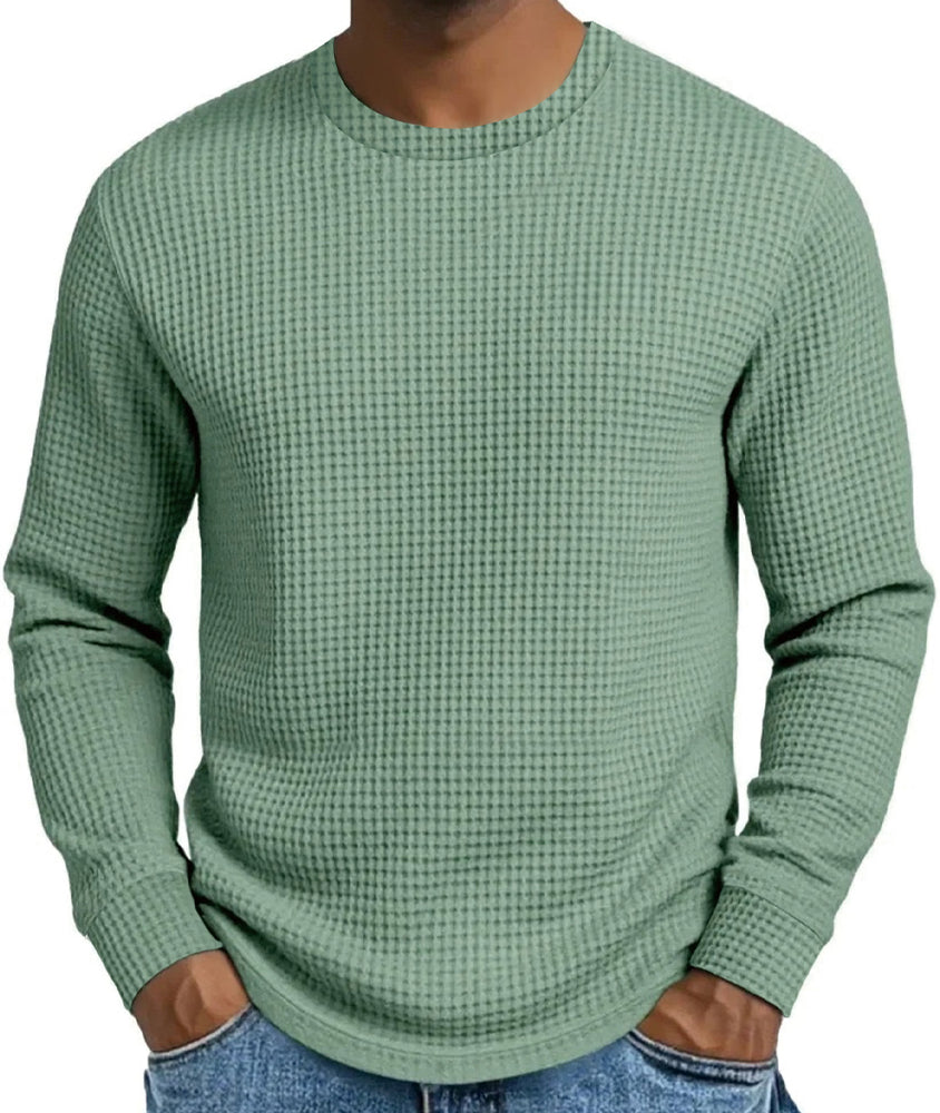 🔥 Nur heute 50 %! Freizeit-Sweatshirt für Herren, schmal geschnitten, Rundhalsausschnitt, langärmelig