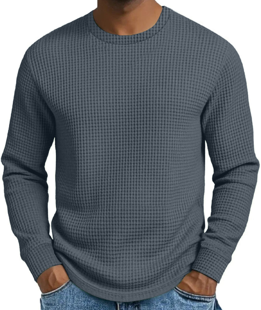 🔥 Nur heute 50 %! Freizeit-Sweatshirt für Herren, schmal geschnitten, Rundhalsausschnitt, langärmelig